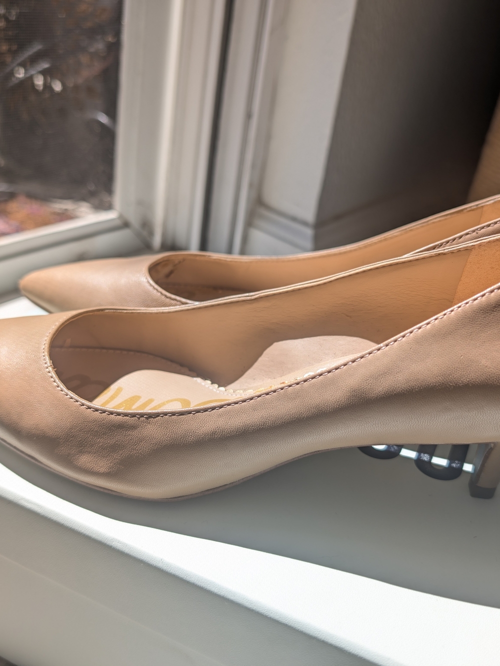 🐱👠Sam Edelman Dori Nude Pointed-Toe Kitten Heel Pumps - Picture 3 of 9